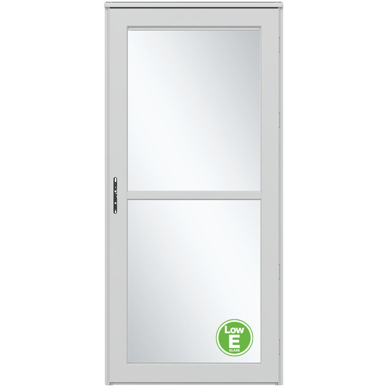 Platinum Retractable Screen with Low-E Storm Door (handle sold separately), 81" H x 36" W, Left Hand/Outswing, White