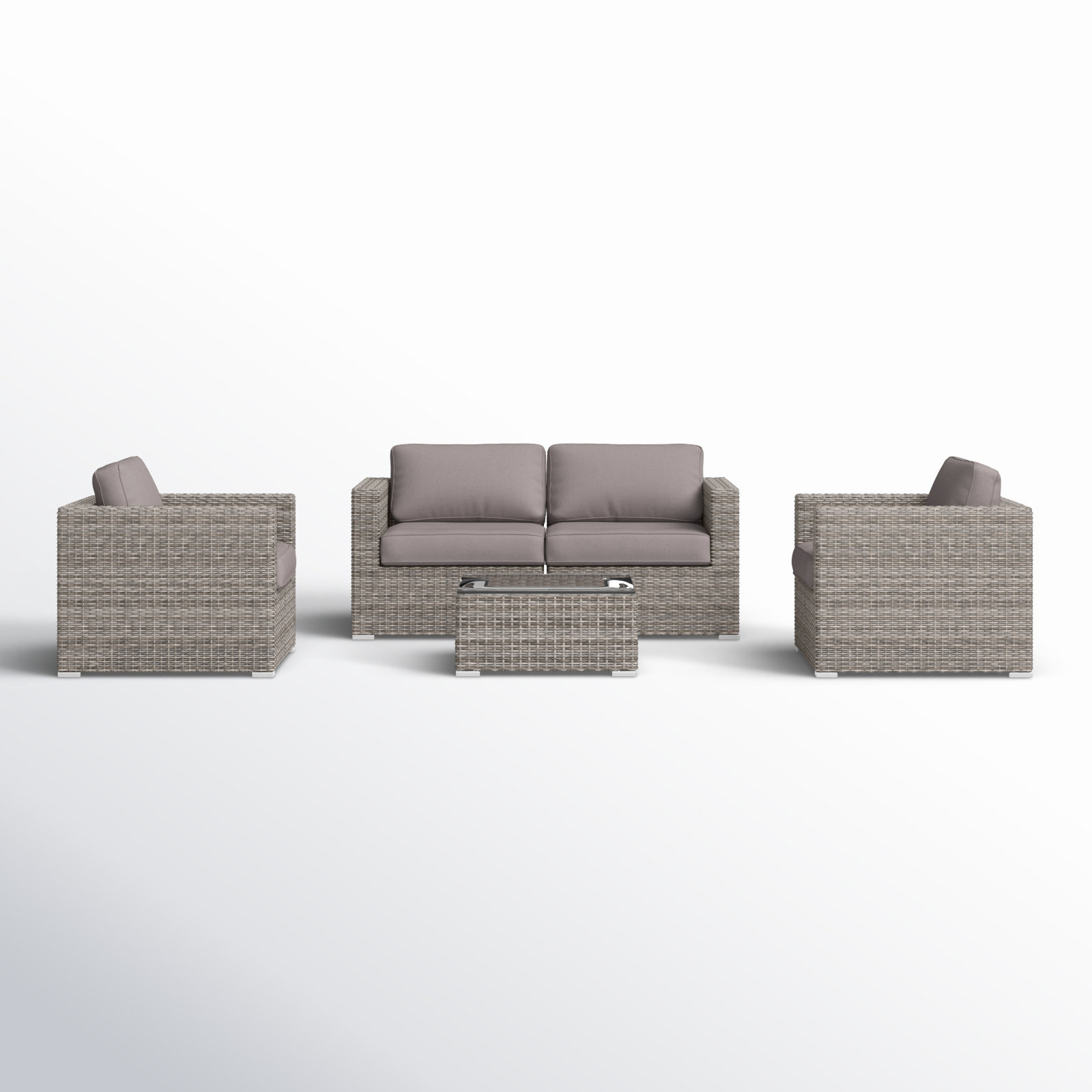 Estes 4-Person Sunbrella® Patio Seating Group, Sunbrella Taupe