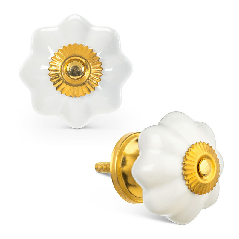 Oversized 2" Length Novelty Knob, White