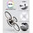Christain 4-Light Black Modern Integrated LED Flush Mount Ceiling Light