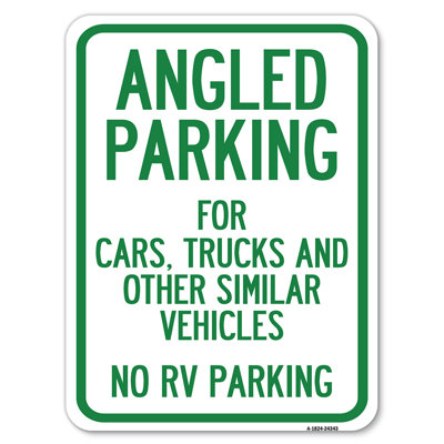 Stationnement en angle pour voitures, camions et véhicules similaires - Stationnement pour véhicules de camping / 24343