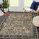 Oriental Machine Washable Rug for Living Room Bedroom Vintage Non-Slip Low Pile Rubber Backing Area Rug for Playroom Office Kitchen Dining Room Dorm and Bedside Decor