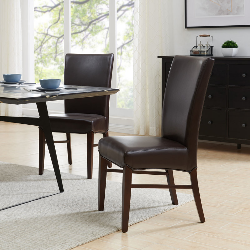Liliana 19.5'' H Upholstered Dining Chair, Coffee Bean