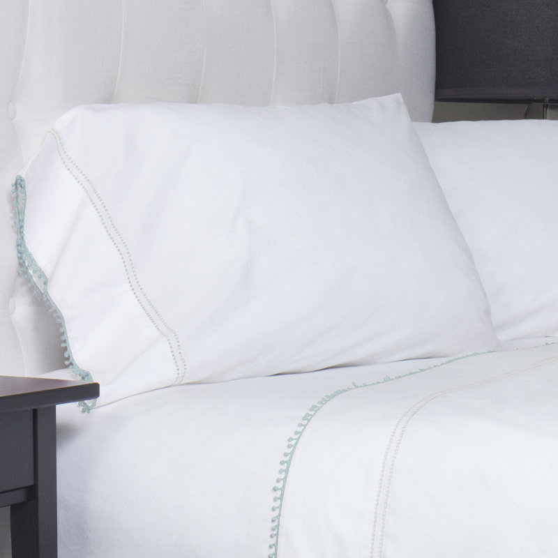 Taie d'oreiller 100% lin Damaris - Standard, Bleu, Standard