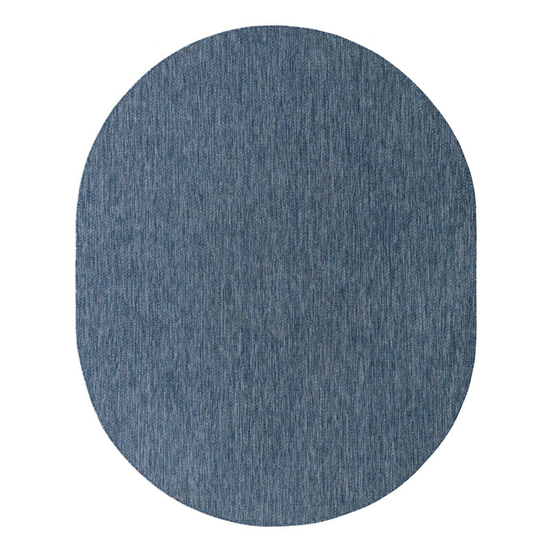 Tapis bleu Avaughn, Ovale 8 pi x 10 pi
