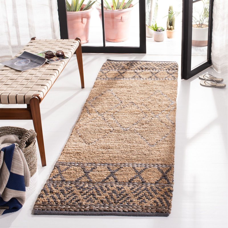 Craddock Hand Woven Jute Southwestern Area Rug, Runner 2'3" x 8'