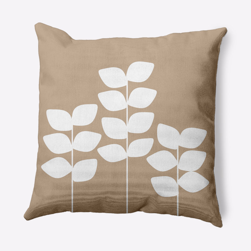 Coussin intérieur / extérieur Simple Stems, 20 po x 20 po, Poivre