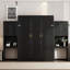 Grand lit escamotable avec bureau, coiffeuse et armoires