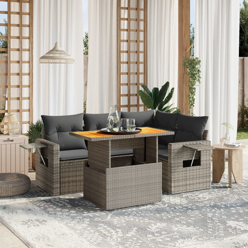 Vidaxl Garden Sofa Set Grey
