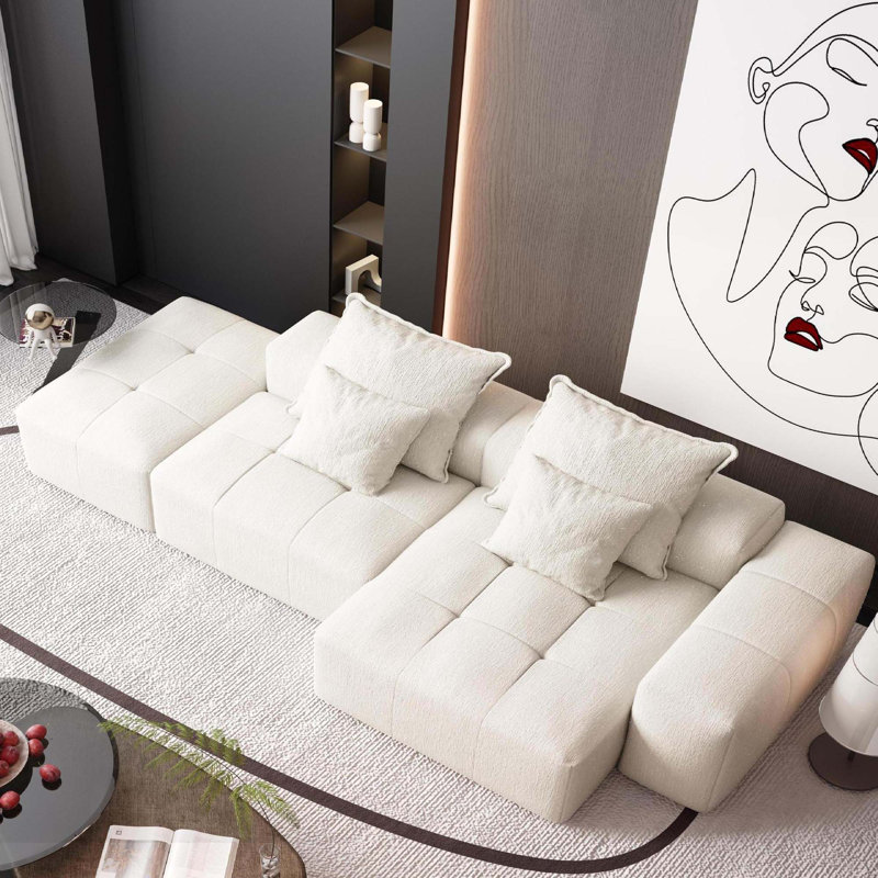 Canapé modulaire Boneless, Chenille beige