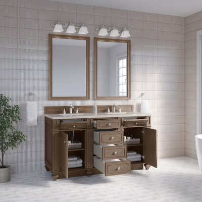 Calisto 60'' W Double Bathroom Vanity Base
