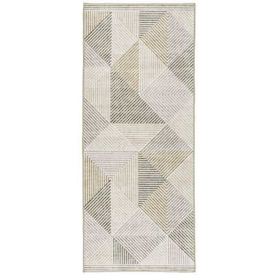 Jahree Miles Modern Geometric Machine Washable Area Rug