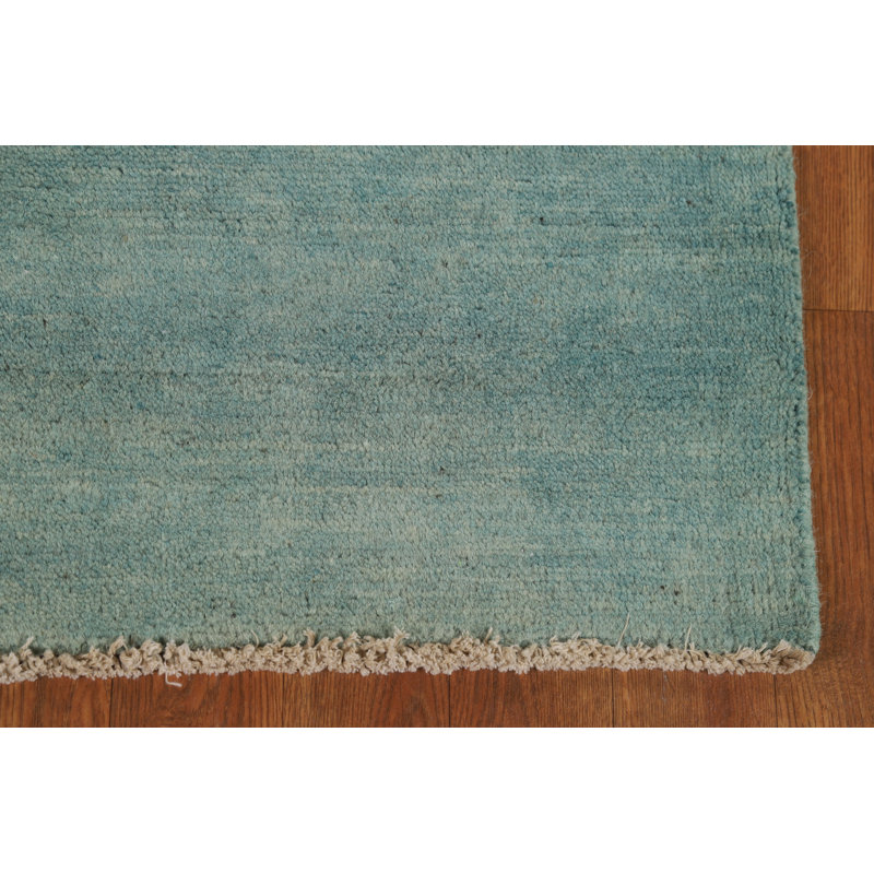 Tapis vert et bleu Gabbeh