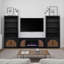 Meuble télé avec foyer Eclipse 65 po pour téléviseur de 75 po ou moins, finition clou de girofle et noyer naturel-740580169-740580168