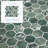 11.7" x 10.2" Hexagon Recycled Glass Cement Green Floor & Wall Mosaic Tile-88087455