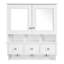 Armoire de salle de bain avec miroir, armoire de rangement murale avec tiroirs et crochets de rangement-1411549607