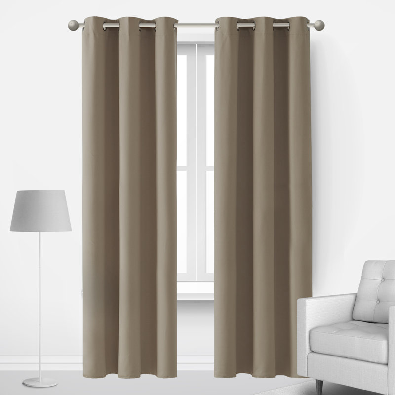 Lompoc Room Darkening Grommet Curtain Panels, Turquoise, 42" W x 90" L