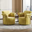 Fauteuil de lecture pivotant à 360 degrés jaune en tissu moelleux, multifonctionnel et design pour bureau-1567778115