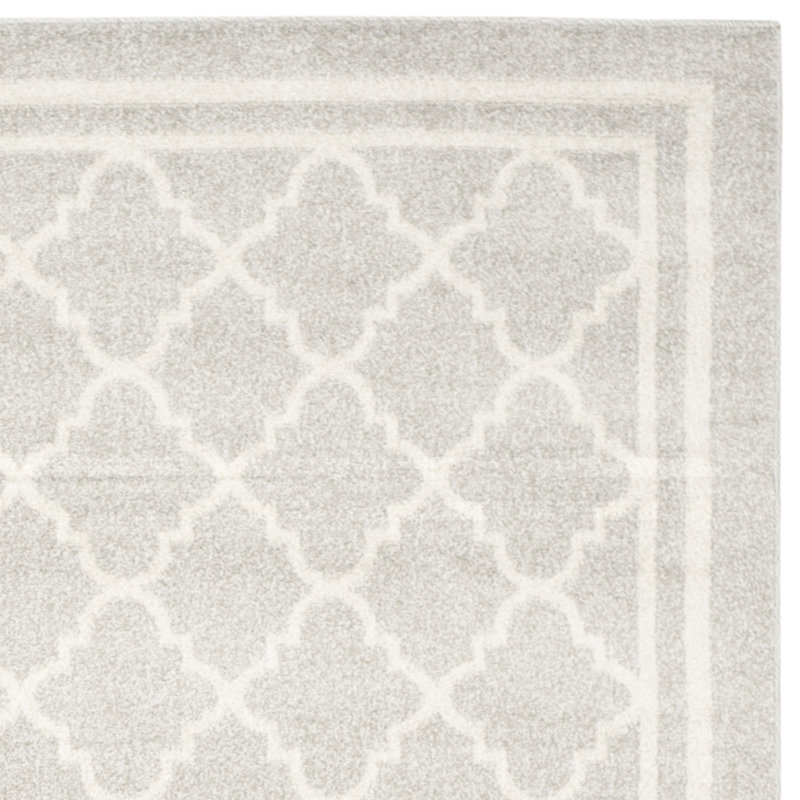 Ammundsen Geometric Area Rug, Runner 2'3" x 21', Light Gray/Beige