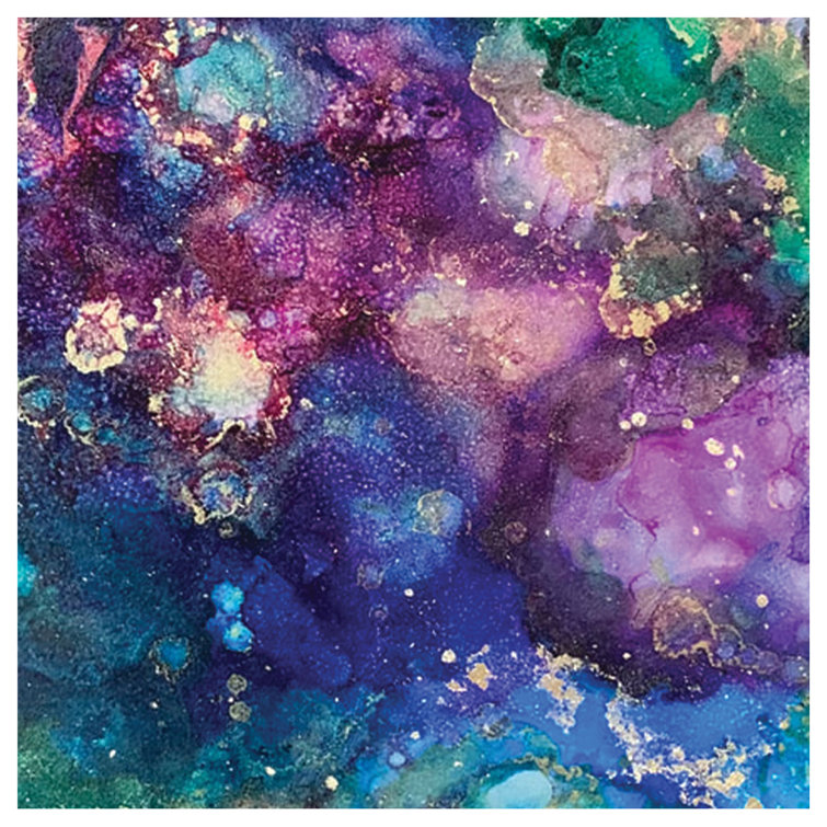 Alcohol Inks Design by Artist Sarah Wahl Everly Quinn Size: 30 H x 30 W x 1.25 D