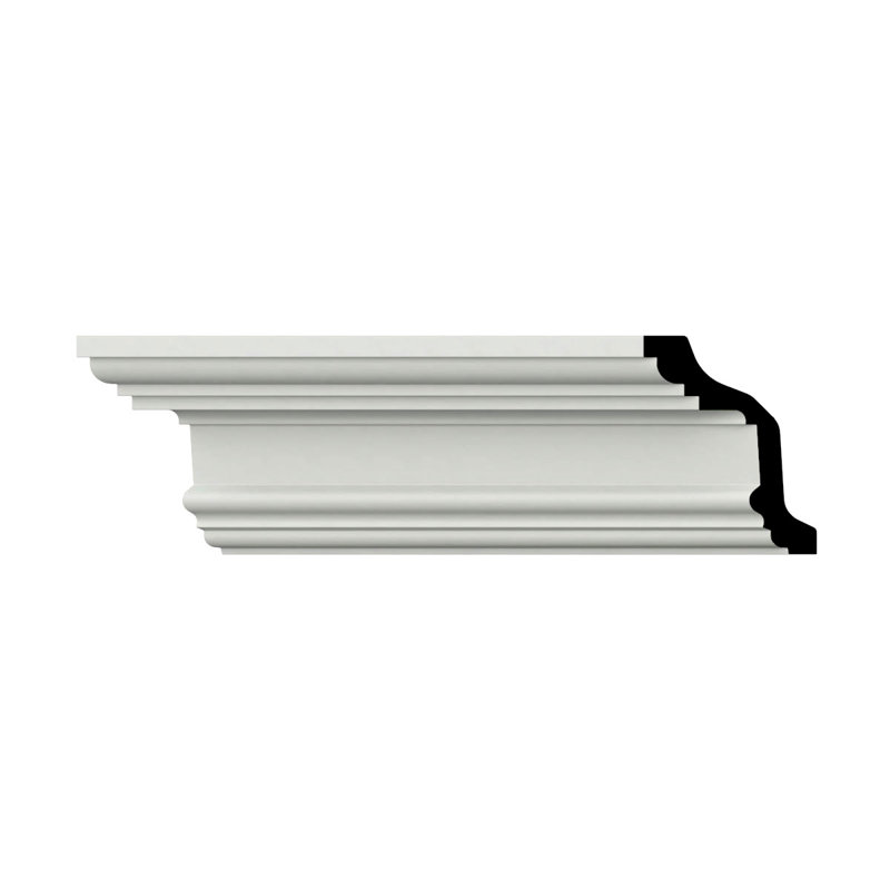 Endurathane Rayne Crown Moulding, 3 1/2"H x 2 5/8"P x 4 1/2"F x 96"L, Factory Primed