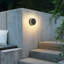 UltraBeam 12 Watt LED Black Round Outdoor LED Wall Light 150mm Diameter 