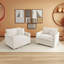 Ensemble de 2 fauteuils d'appoint rembourrés avec coussins et coussins décoratifs pour le salon-2082439549