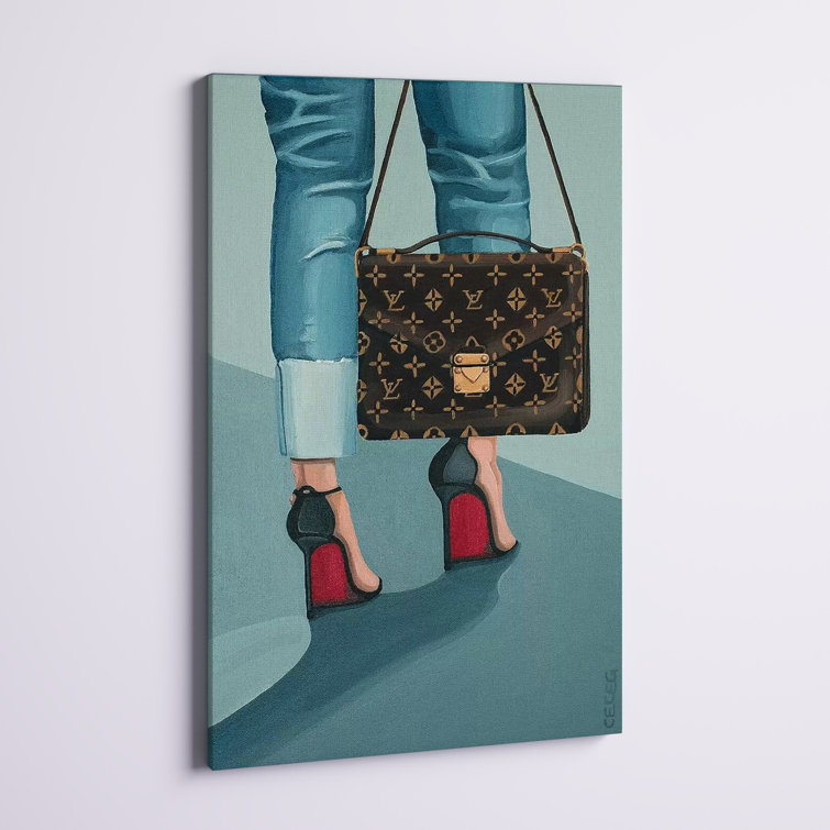 Louis Vuitton Paris Classic Monogram Wallet Rectangular Shape With Tan  Leather Tab As-is