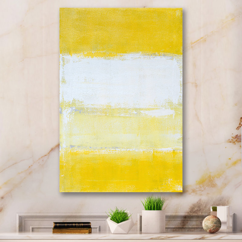 Gris et jaune Colorfields VII - Art mural moderne et contemporain sur toile, H 36 po x l 24 po x P 1,5 po, Toile tendue