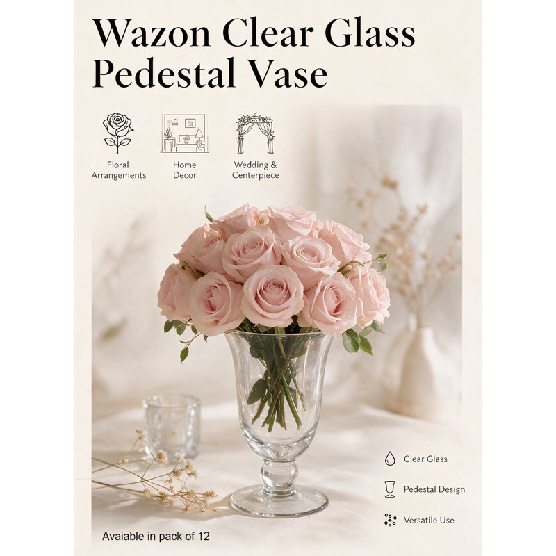 Vase en verre transparent Wazon