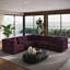 Canapé modulaire en velours 5 pièces Jubilee-104318348