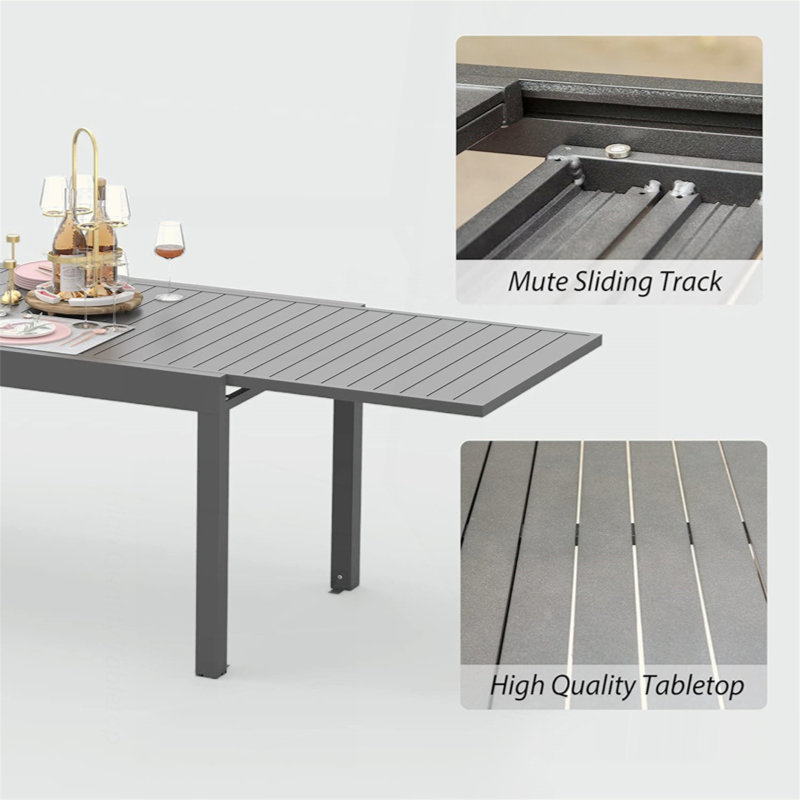 Table de salle à manger extensible pour l'extérieur