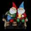 Statue de gnome paresseux solaire Good Time par Exhart