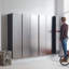 Armoire de garage en bois gris métallique Nova Series (option de fixation murale disponible)