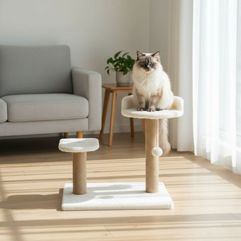 Grattoir pour chat, Blanc