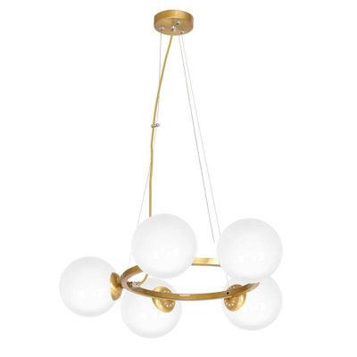 Hiltonia - Light Gold Sphere Pendant