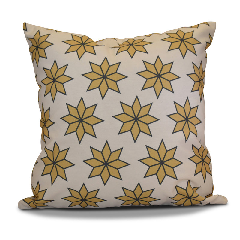Coussin d'extérieur carré, 18 po x 18 po, Or