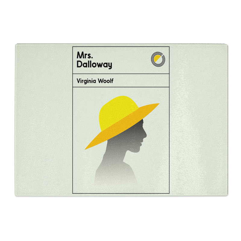 Book Cover Mrs Dalloway Virginia Wolf Chopping Board, 0.4cm H x 28.5cm W x 39cm L