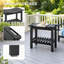 Banc de rangement durable et tabouret de douche toutes saisons avec tablettes à deux niveaux, poignée ergonomique pour une utilisation intérieure et extérieure-1269049748