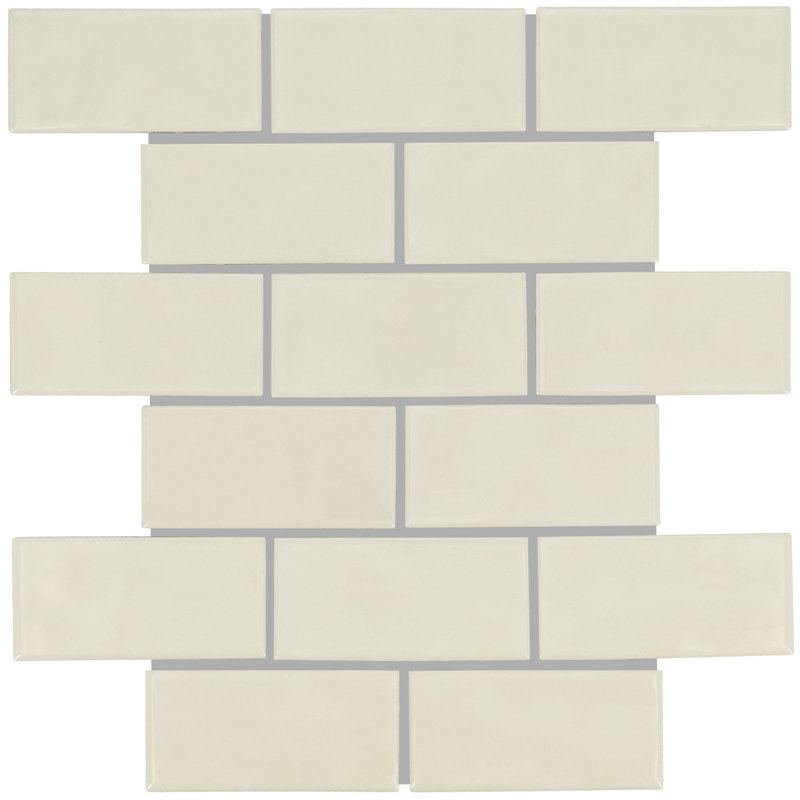 Itona Tile 2 x 4 Ceramic Brick-Joint Mosaic Tile (12 PC Per Carton) (9.96 SQFT Per Carton), Nordic Sand