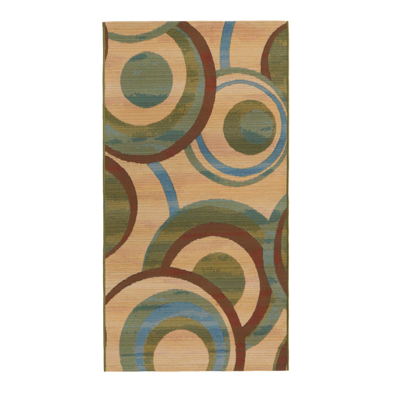 Tapis intérieur / extérieur beige Laraine, Rectangle 5 pi 3 po x 8 pi