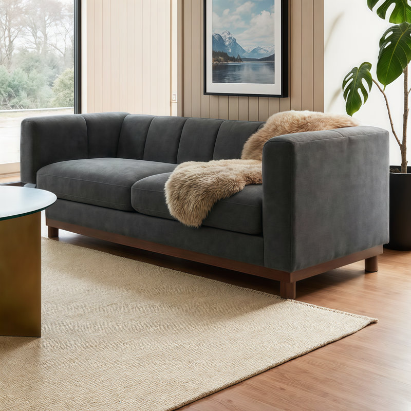 Canapé moelleux en chenille moelleux - solution moderne pour petit espace de 78 po avec sièges profonds et confort de détente
