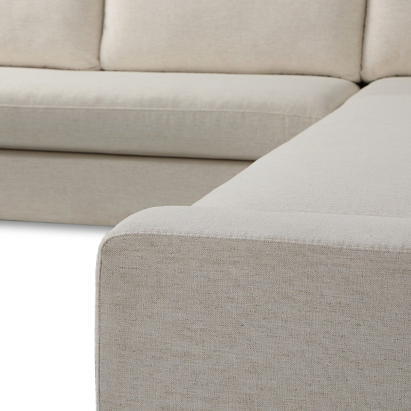 Yelena 3PC Sectional-Surrey Olive, Nomad Snow Performance Crypton