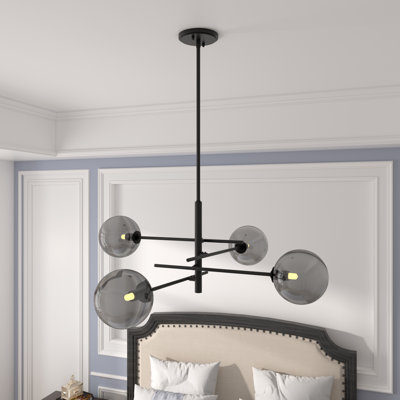 Lithopolis 4 - Light Glass Bubble Gold Ceiling Chandeliers