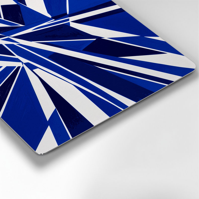 Hard Edge 53 Blue Metal Wall Art, 20" H x 30" W