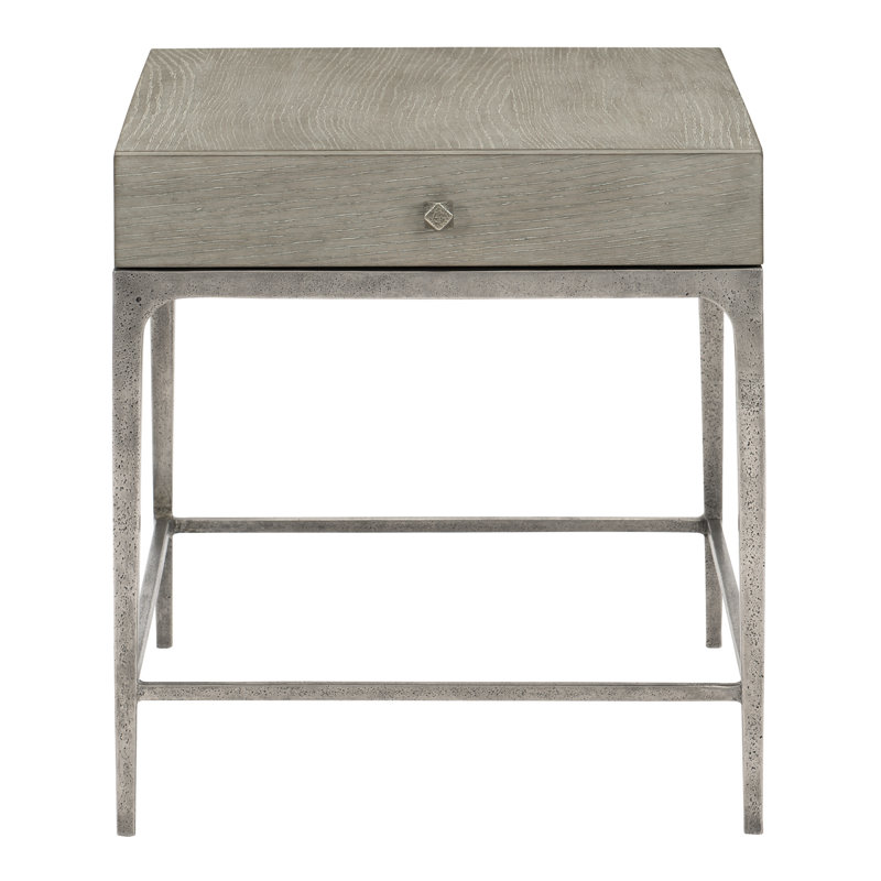 Linea End Table, Linea - Cerused Greige Finish