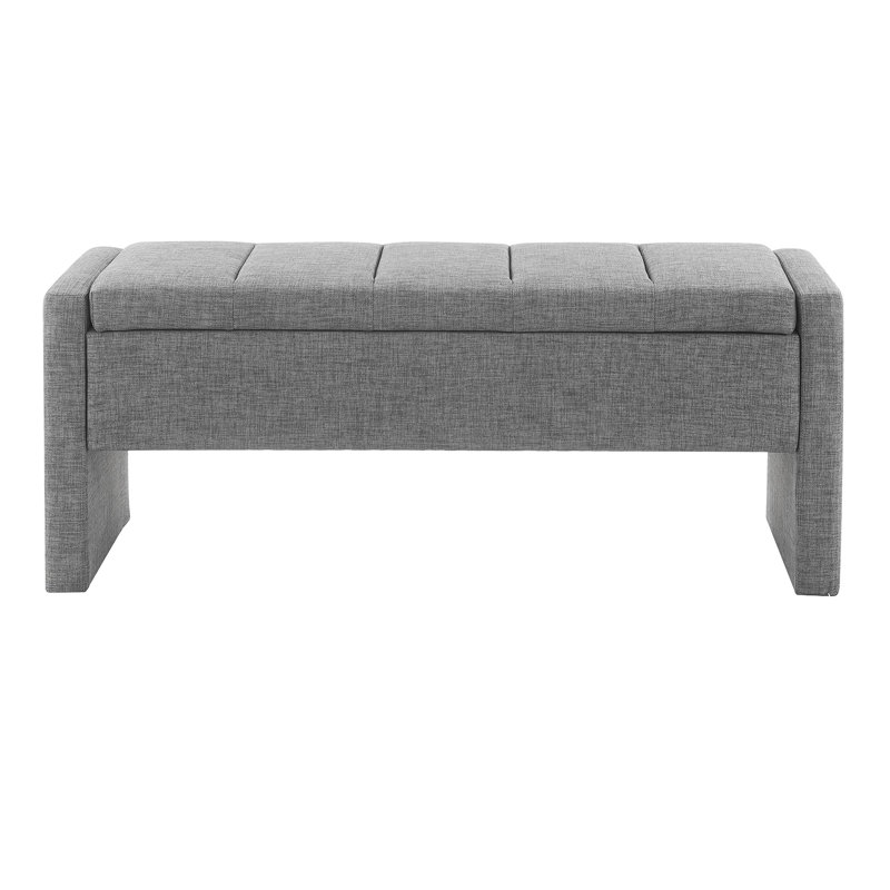 Banc de bout moderne avec rangement, grand tabouret de repose-pieds rembourré, banc de meuble-lavabo de fenêtre confortable pour le salon, la chambre à coucher