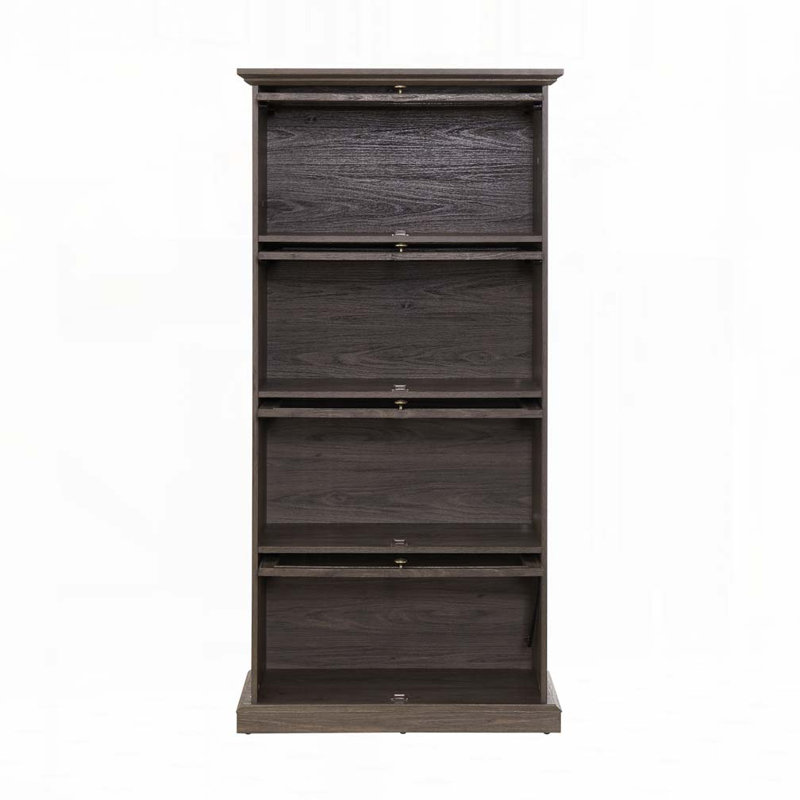 Vitrine en verre 4 niveaux, Brun