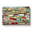 Vintage Steam Train Illustration - Wrapped Canvas-55370116