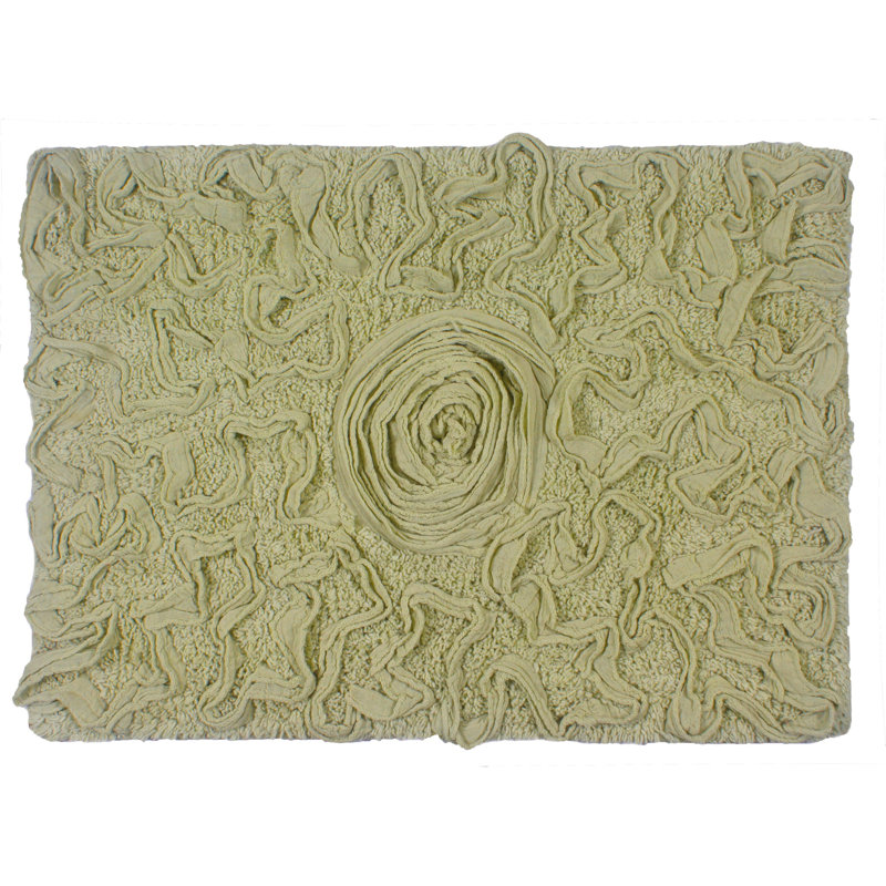 Tapis pour salle de bain Schoenberger, L 24 po x l 17 po, Vert